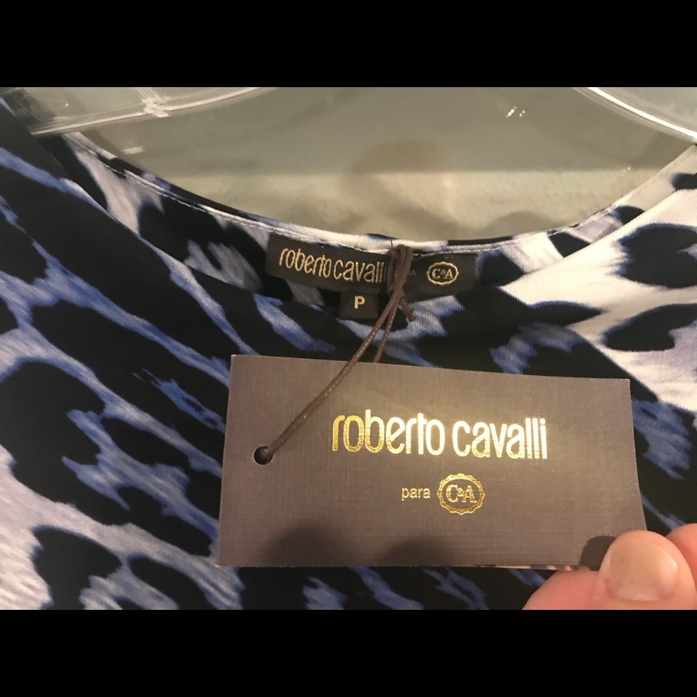 Roberto Cavalli knee-length dress. 100% Viscose